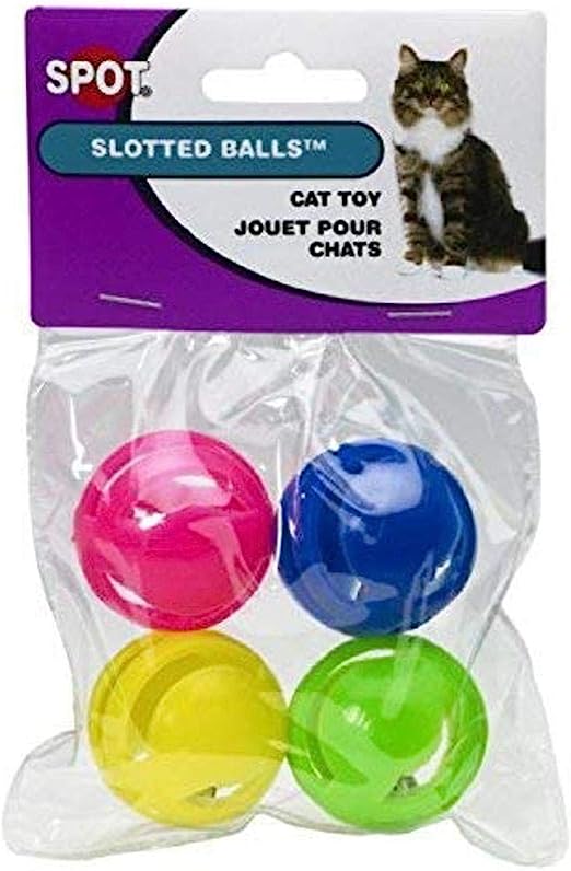 Slotted Balls Cat Toy, 4-Pack