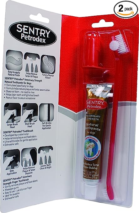 Petrodex Sentry Natural Peanut Flavor Pet Dental Kit