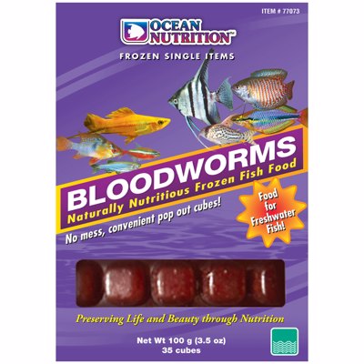 Frozen OCEAN Bloodworms Cubed 3.5oz