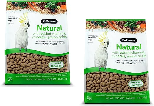Zupreem Natural Blend Diet for Medium/Large Birds, 3-Pound