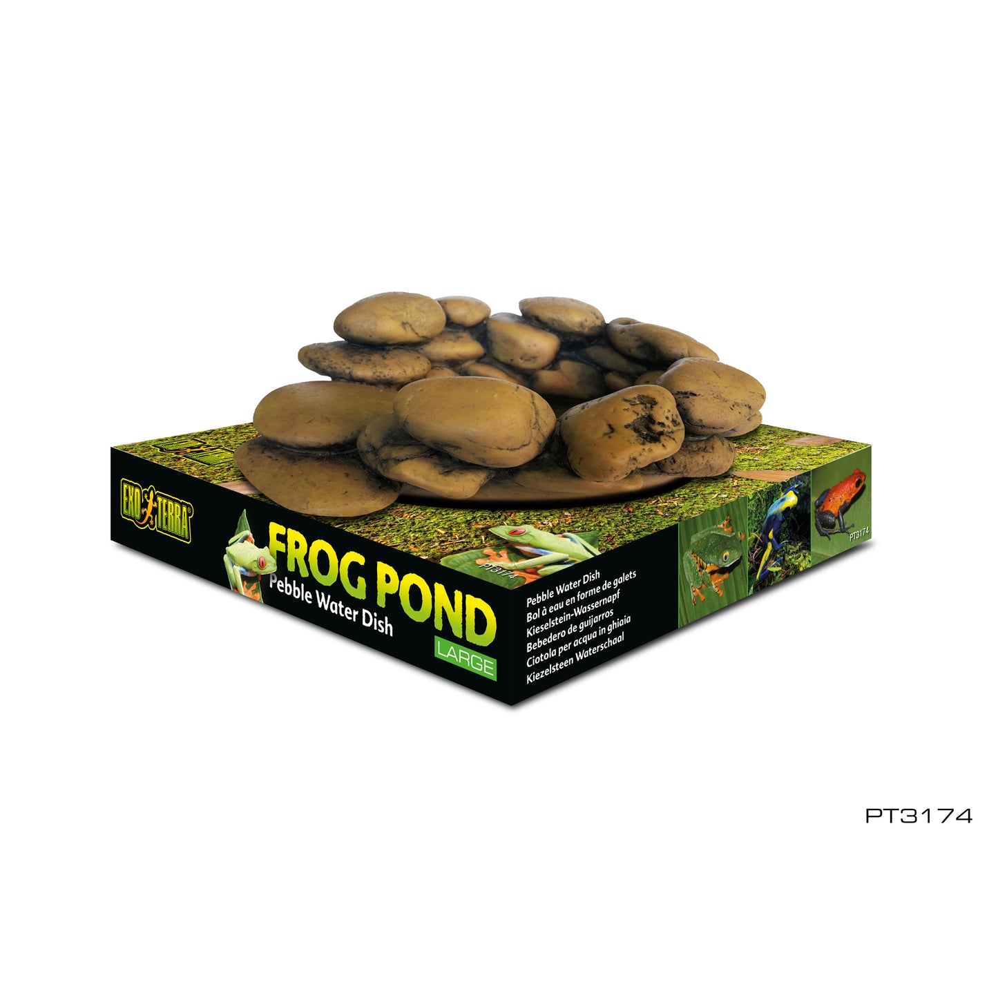 Exo Terra Frog Pond - Large - 17 L x 13.5 W x 6 H cm (6.7 x 5.3 x 2.4 in) - capacity 110 mL