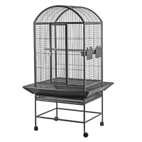 HARI Dome Top Parrot Cage - Silver Antique Black - 71 L x 56 W x 159 H cm (28 in x 22 in x 62.5 in) HARI