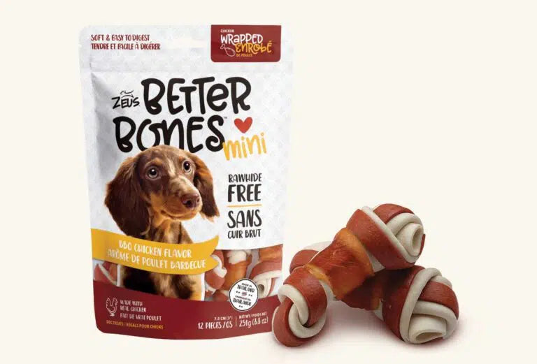 Zeus Better Bones - BBQ Chicken Flavor - Chicken-Wrapped Mini Bones - 12 pack