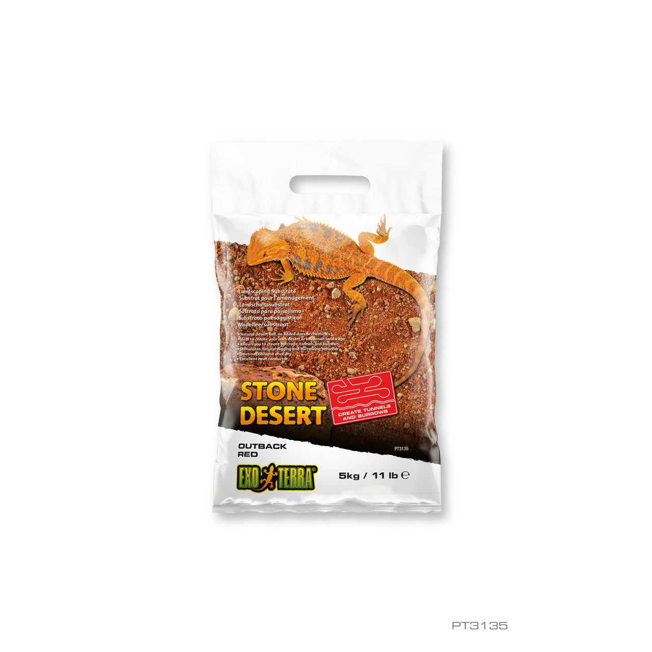 Exo Terra Stone Desert Substrate - Outback Red Stone - 5 kg
