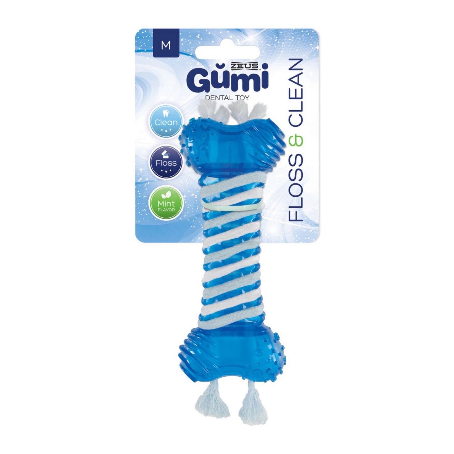 Zeus Gumi Dental Dog Toy - Floss & Clean - Medium