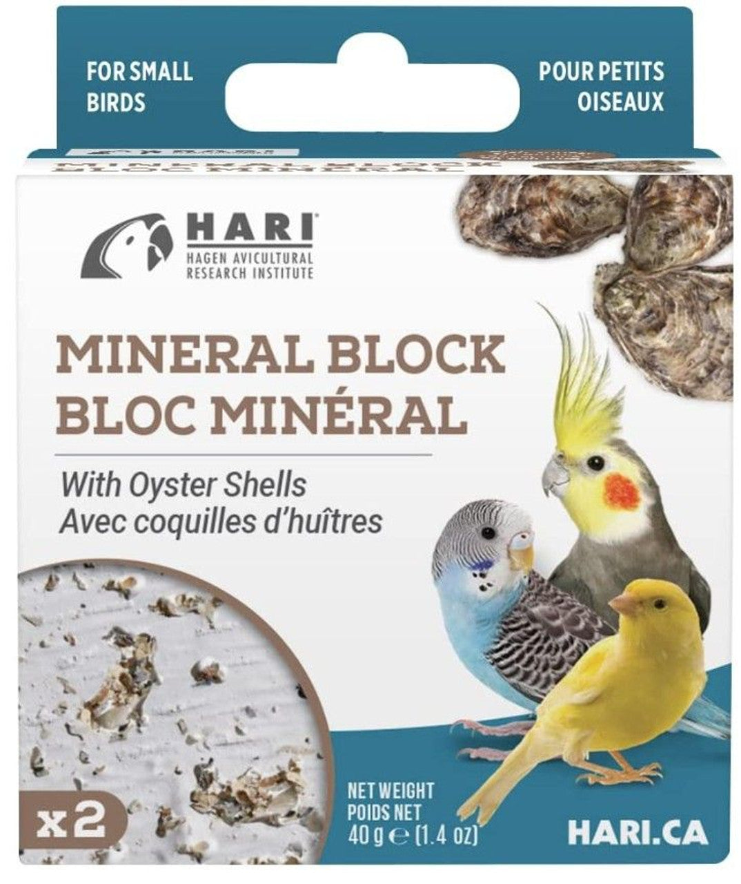Bird Shell Vs Hari Oyster Shell Mineral Block For Small Birds 1.4 OZ – The Urban Zoo