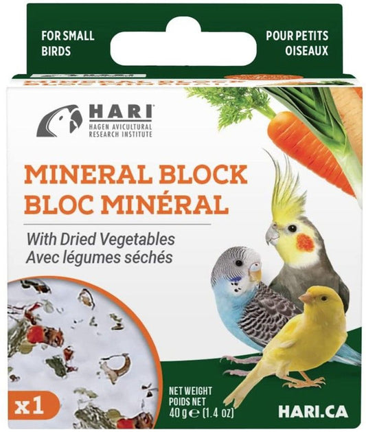 HARI Vegetable Mineral Block for Small Birds - 1.2 oz