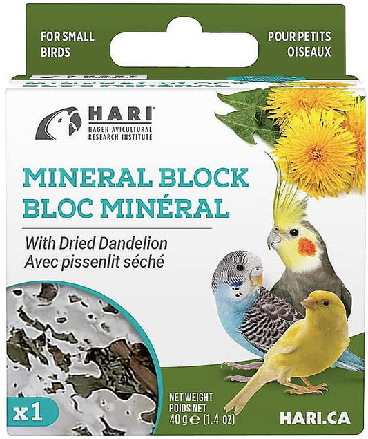 HARI Dandelion Mineral Block for Small Birds - 1.4 oz