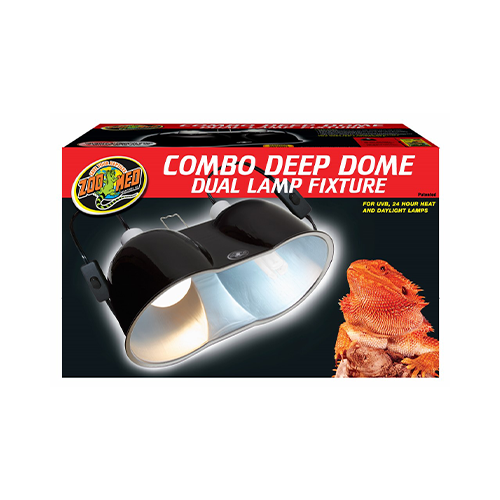 ZOO MED™ COMBO DEEP DOME DUAL LAMP FIXTURE