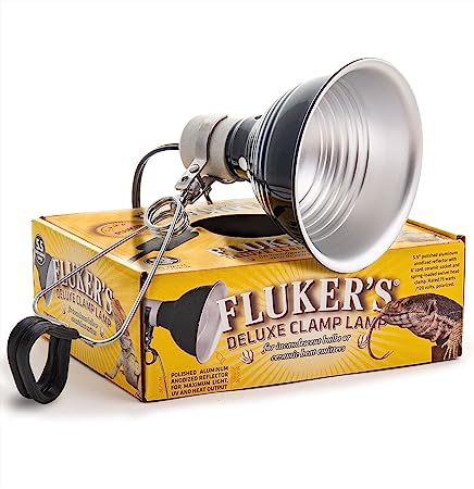 Fluker's Repta-Clamp Lamp with Switch for Reptiles Black,