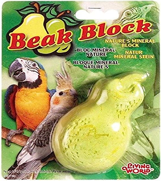 Living World Mineral Block, Pear (for Cockatiels)