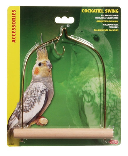 Living World Bird Swing with Wooden Perch For Cockatiels