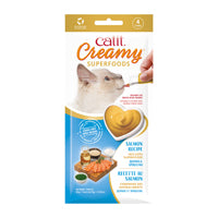 Catit Creamy Superfood Treats - Salmon Recipe with Quinoa and Spirulina - 4 pack