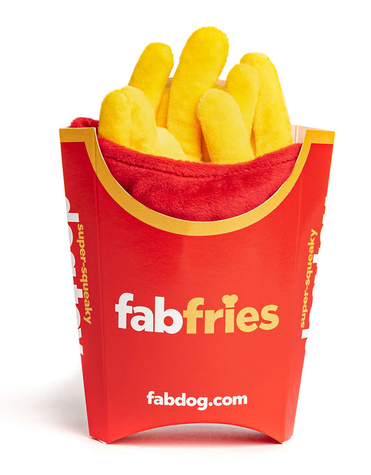 Fabdog Foodies French Fries Super-squeaker Toy