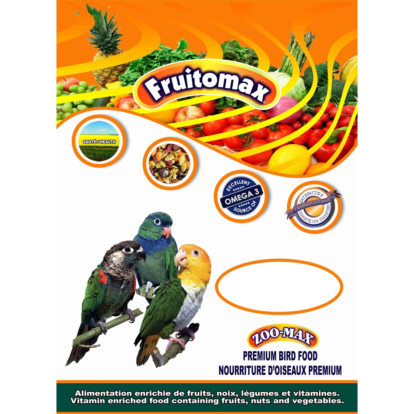 Fruitomax conure and small parrot food 2 lbs