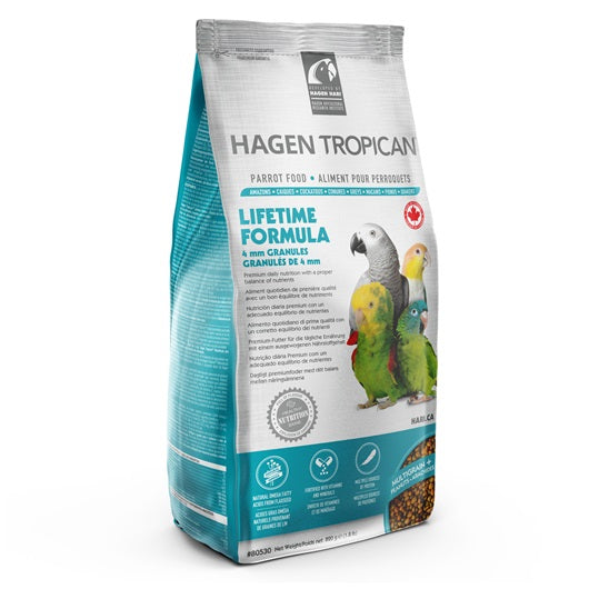 Tropican Lifetime Formula Granules for Parrots - 820 g (1.8 lb)