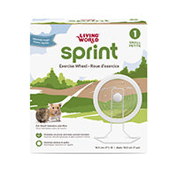 Living World SPRINT 1 Exercise Wheel - Small White with metal stand - 18.5 cm (7 in)