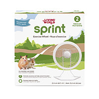 Living World SPRINT 2 Exercise Wheel - Medium White with metal stand - 21.5 cm (8.5 in)