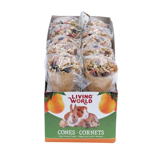 Living World Small Animal Cones - Fruit Flavour - 40 g 10 pack