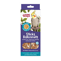Living World Sticks - Cockatiel Treat - Nut Crunch - 2 pieces - 90 g (3.2 oz) Living World