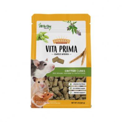 SUNSEED® VITA PRIMA CRITTER CUBES RAT, MOUSE, HAMSTER & GERBIL FOOD 2 LB