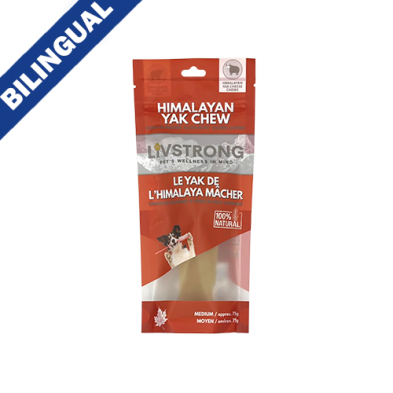 LIVSTRONG HIMALAYAN MEDIUM YAK CHEESE 75 GM DOG TREAT