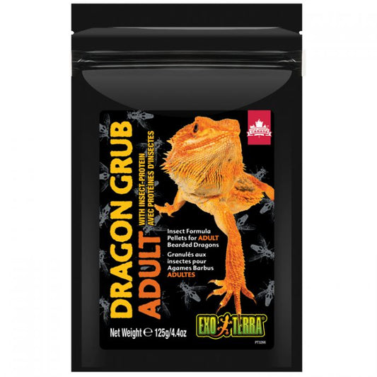 Exo Terra Dragon Grub Insect Formula Pellets for Adult Bearded Dragons